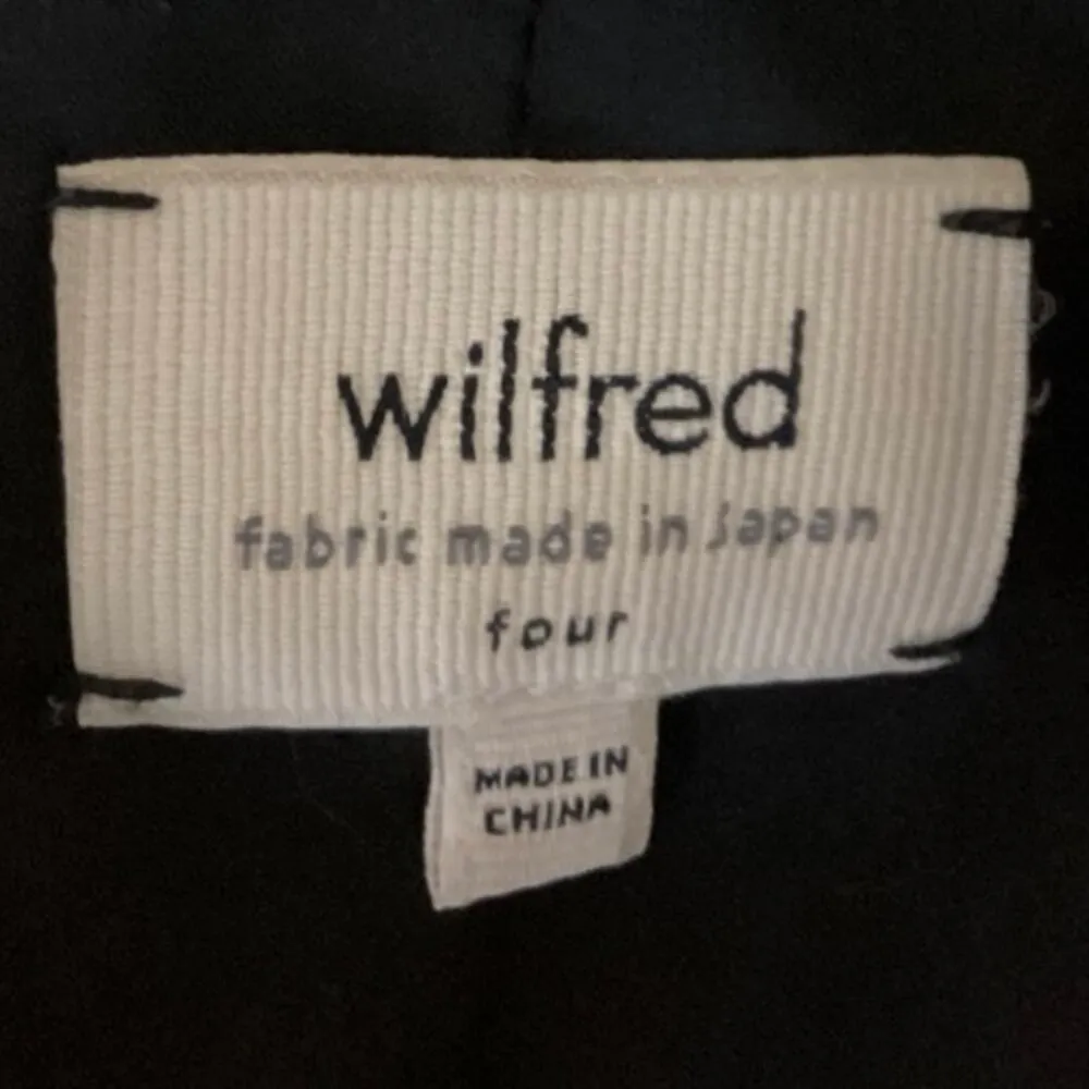 Aritzia Wilfred Montesson Black Blue Asymmetric Zip Moto Jacket Coat Blazer Sz 4 - Image 3