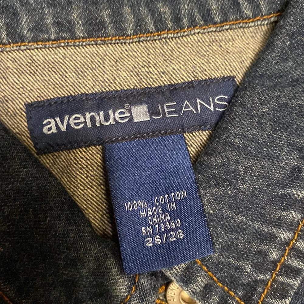 Blue Denim Button Down Vest Size 26 - Image 2