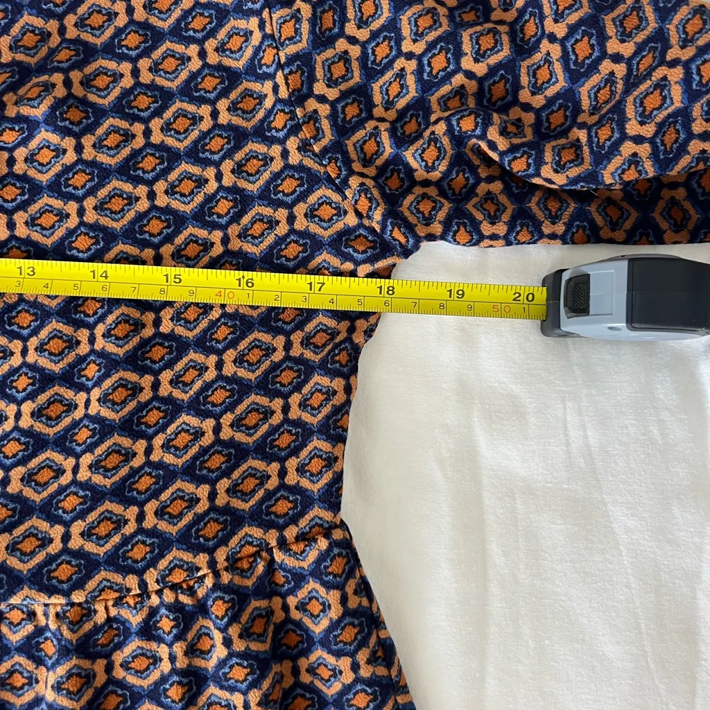 Willow&root Brown and Blue Long Sleeve Relaxed Blouse Size Medium - Image 10