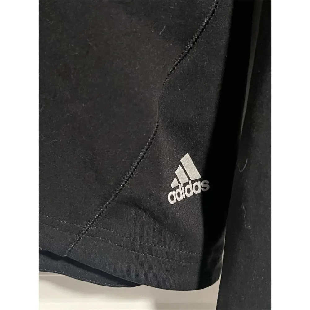 Adidas Jacket Womens Large Long Sleeve 1/4 Zip Pullover Black Activewear Top - Image 5