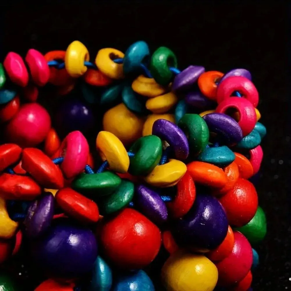 Boho Retro Wooden Coconut Shell Beads Anklet - Image 3