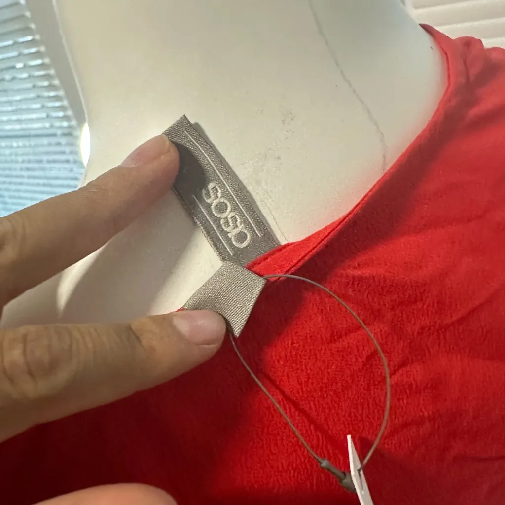 ASOS Red Floral Blouse with Tie Front - Image 5