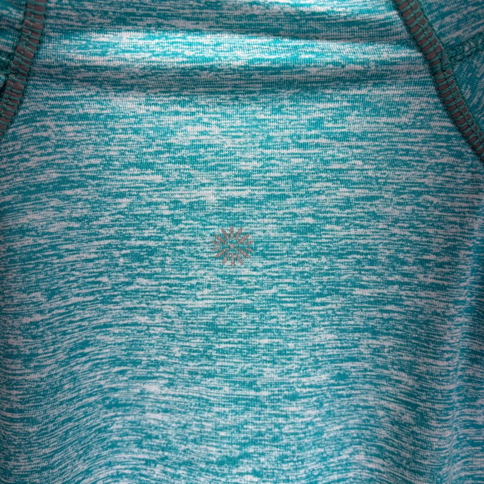 Tangerine Activewear Teal Heather Pullover 1/4 Zip Long Sleeve Thumbhole Shirt M - Image 5
