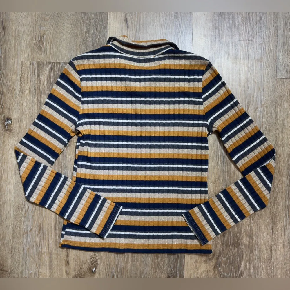 ONE ❤️ CLOTHING Women’s Zip-Up Top - Navy, Mustard, Cream 🍂🍁🥮 - Image 8