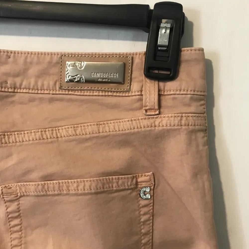 Camouflage AR & J. women's size 28 lightweight tan stretch JULIE R skinny pants - Image 5