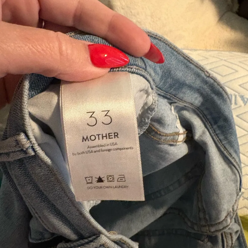 MOTHER Light Blue Ankle Jeans hustler ankle chew Size 33 - Image 5