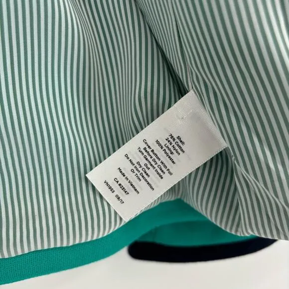 Talbots  Aberdeen Blazer Size 12 Petite Teal Navy‎ Nautical School Boy - Image 13