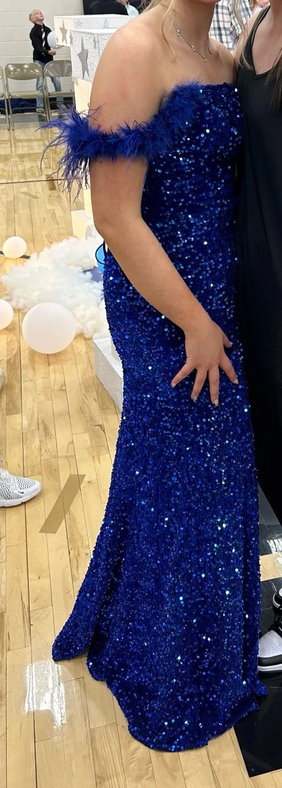 Blue Prom Dress Size 6 - Image 2