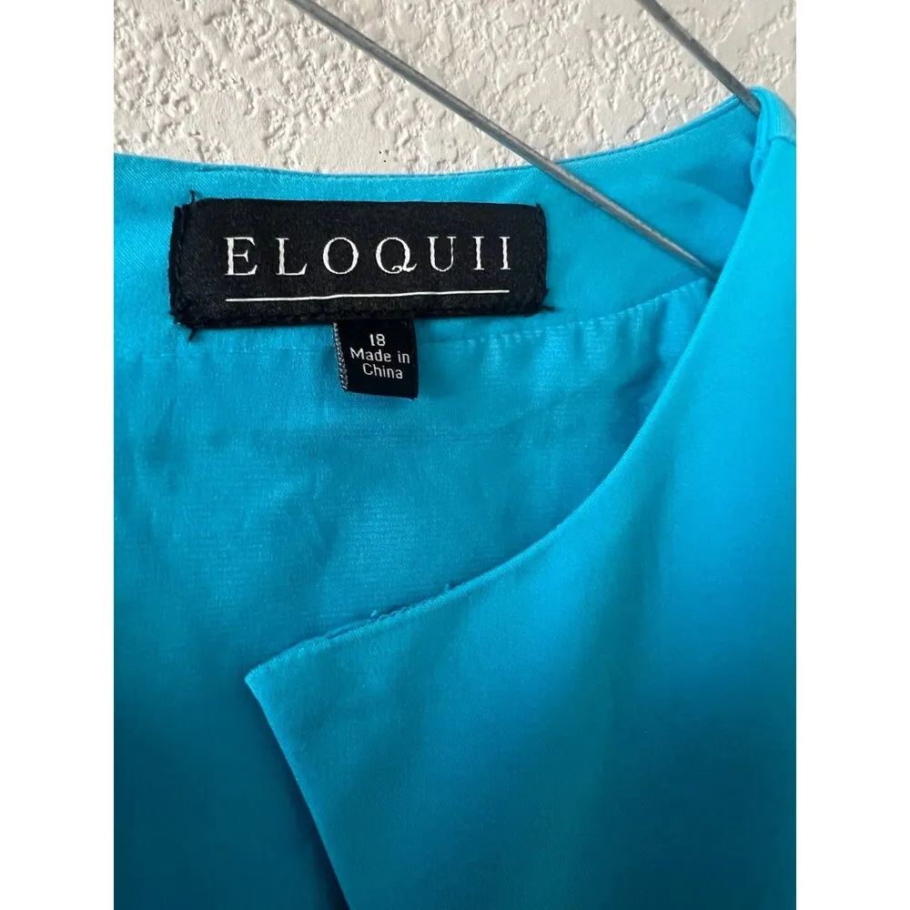 Turquoise teal blue Eloquii plus size dress - Image 3