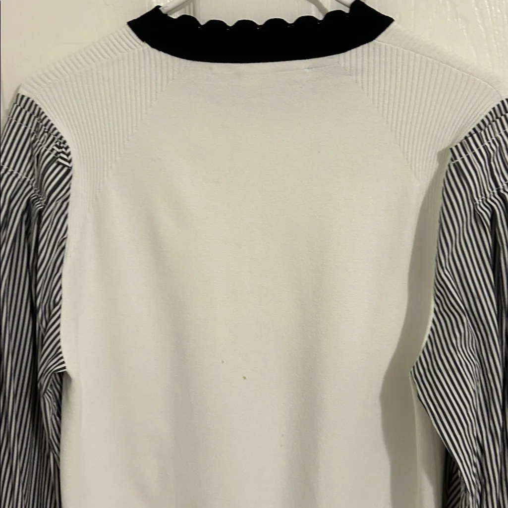 Veronica Beard  Roy Mixed Media Sweater Size Large - Image 10