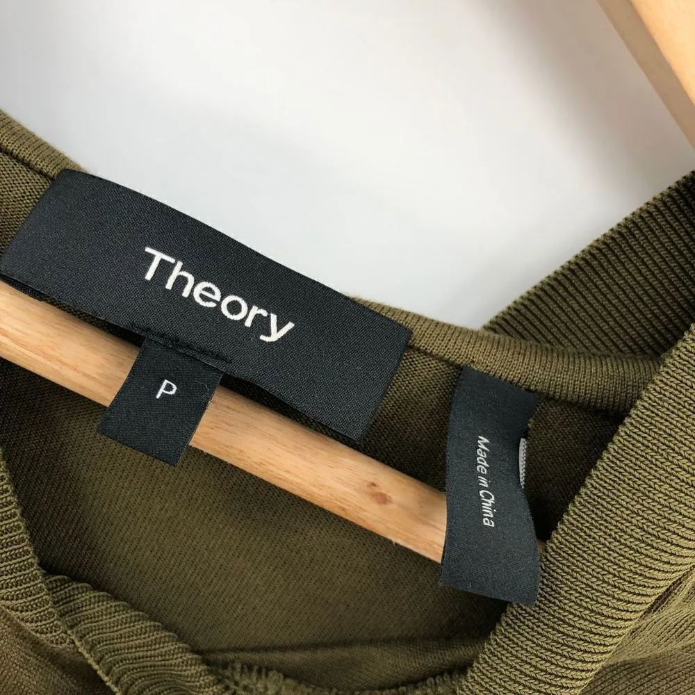 ‎THEORY Easy Ribbed V-Neck Hoodie Pettit - Image 4