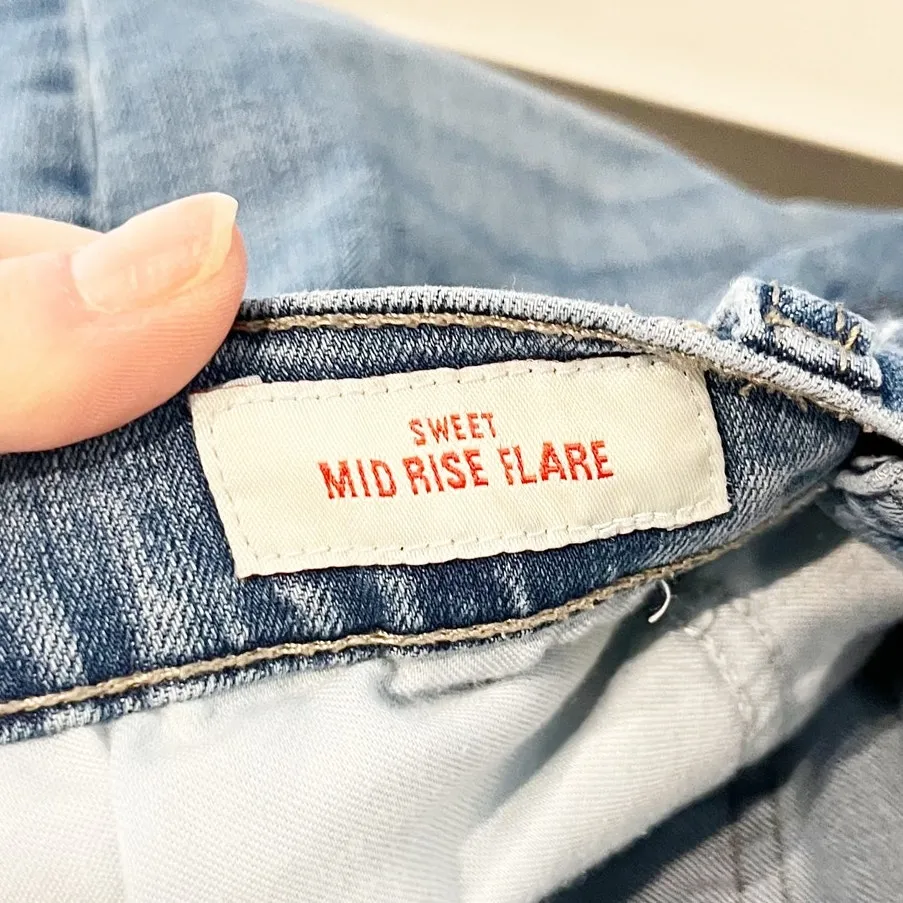 Lucky Brand Sweet Mid Rise Flare Leg Jeans Denim Blue 4 - Image 5