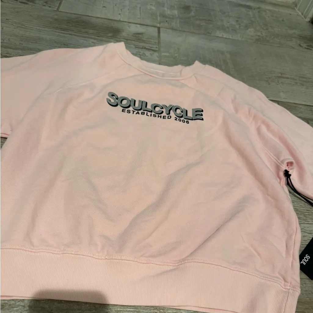 SoulCycle Pink Women's Crewneck Sweatshirt - Image 2