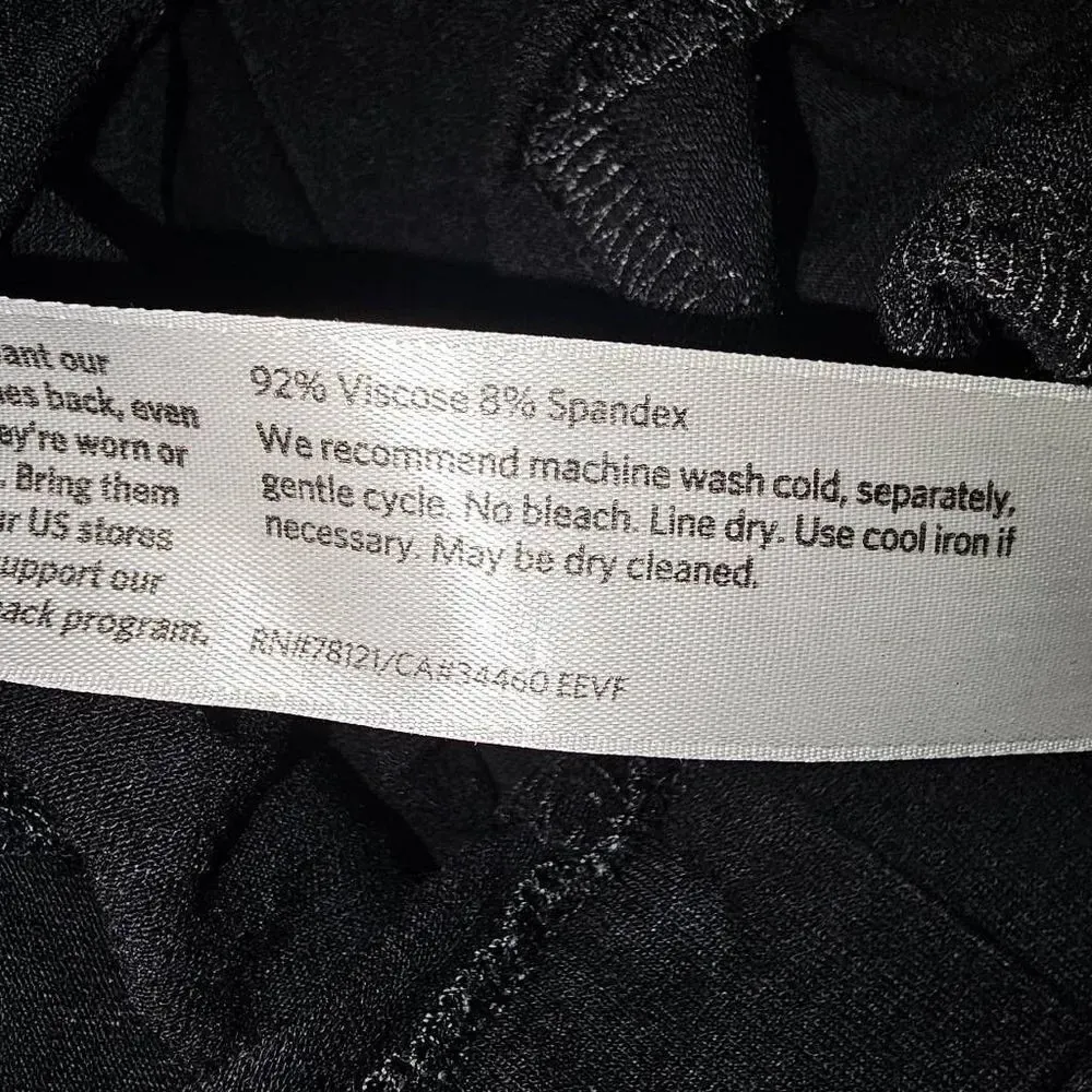 Eileen Fisher Petite Womens Black Stretch Pants PS Petite‎ Small - Image 5