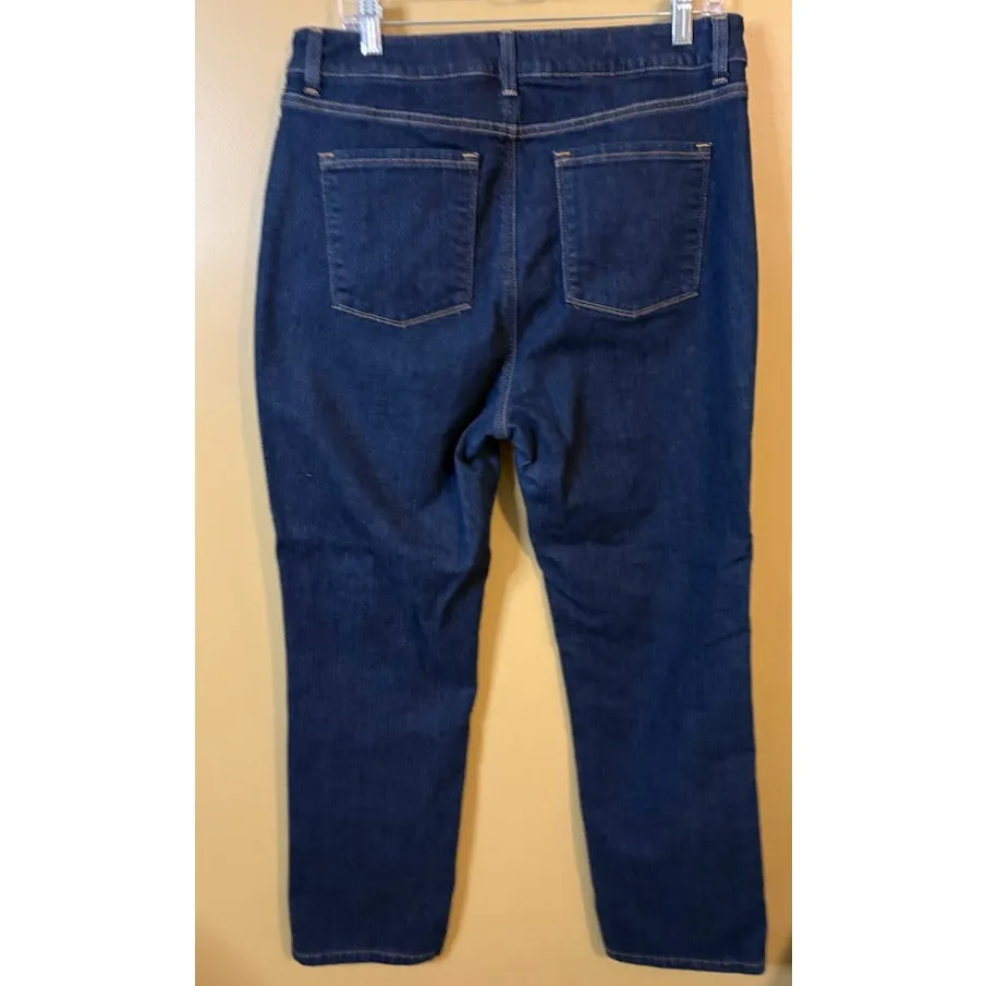 L.L. Bean Women's Flannel lined Classic Fit Jeans Size 14 Blue - Image 7