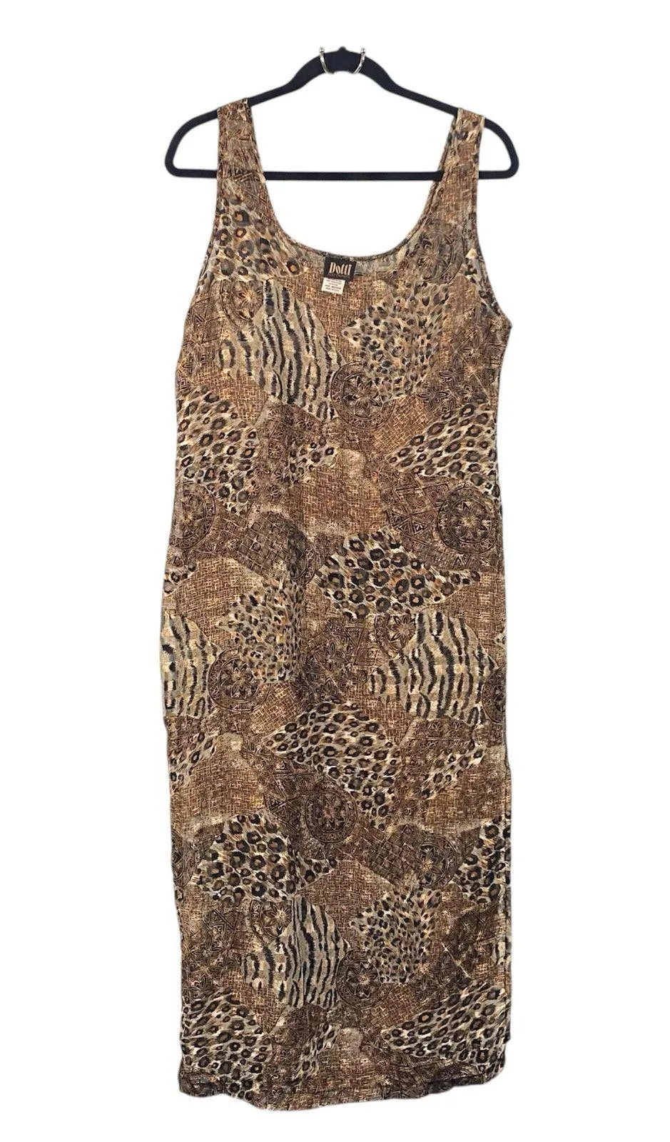 Vtg Dotti Made in USA Leopard Sleeveless Semi - Image 7