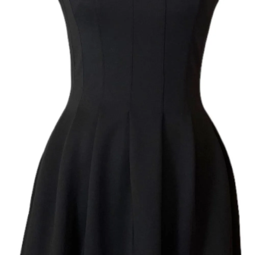 Calvin Klein Women’s Dress Fit Flare Scuba Sleeveless Pockets Black Size 2 - Image 11