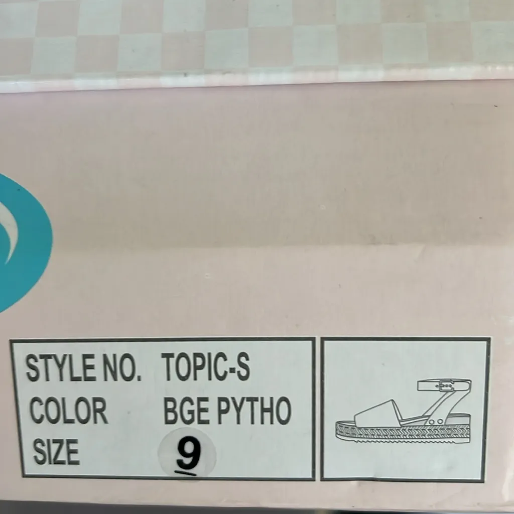 Soda  Topic Beige Python Platform Espadrille Wedge Sandal - Image 9