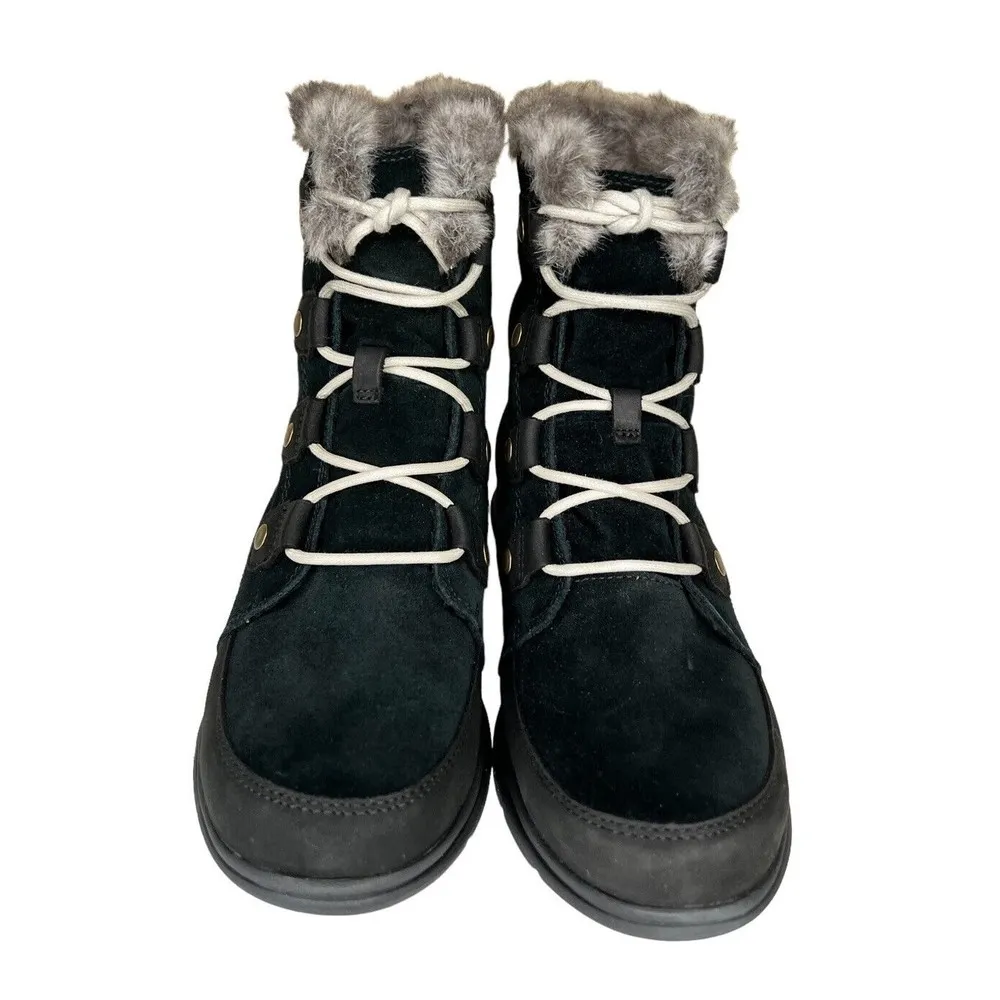 SOREL Explorer Joan Black/Dark Stone Winter Boots Women’s Size 10 - Image 3