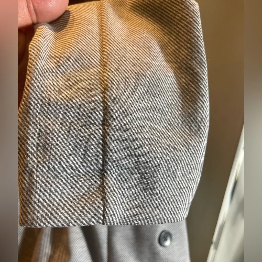 Black Tape Women’s Gray Pinstripe Blazer Small – Double Breasted Jacket - Image 7