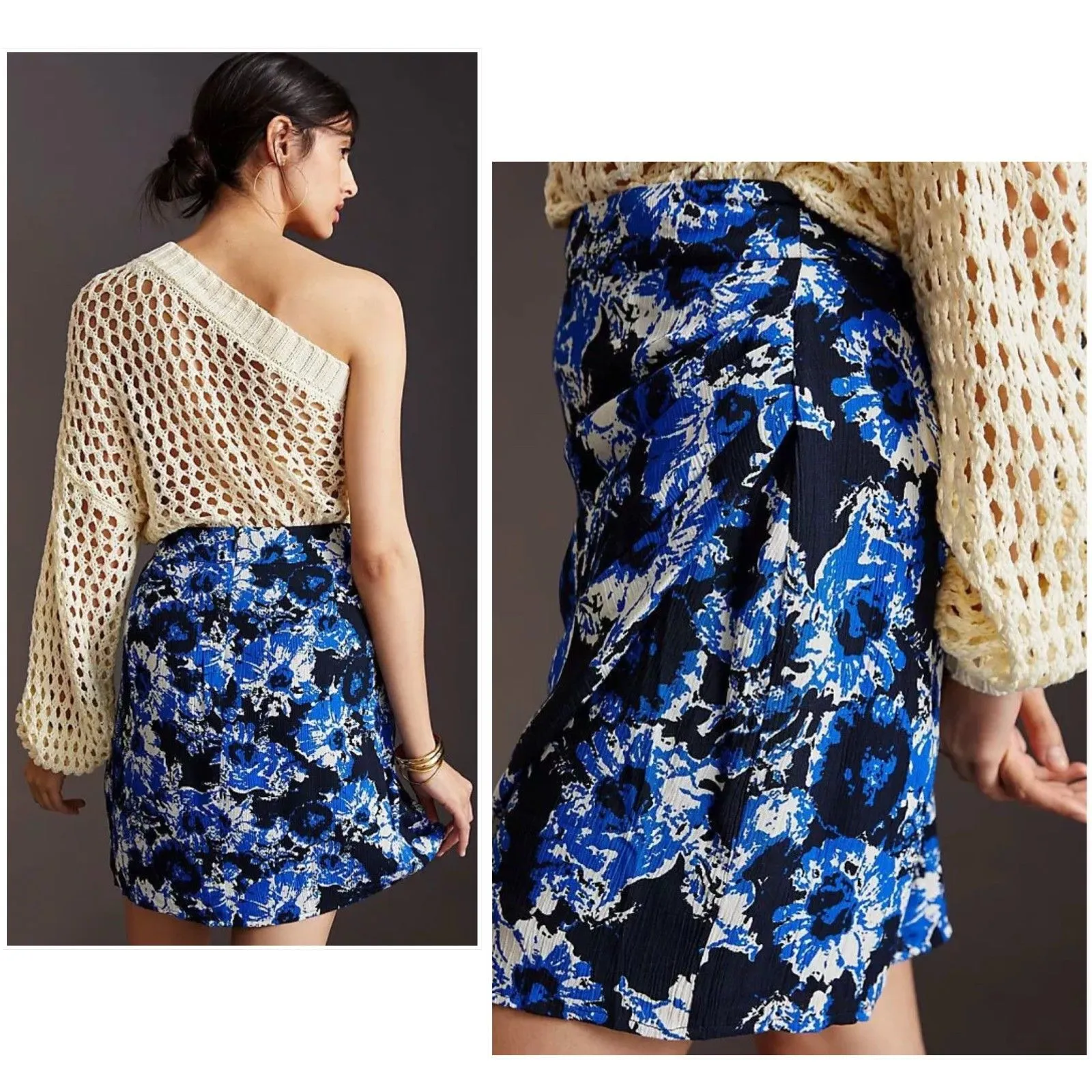 Anthropologie Porridge Catie Floral Faux Wrap Mini Skirt - Image 3
