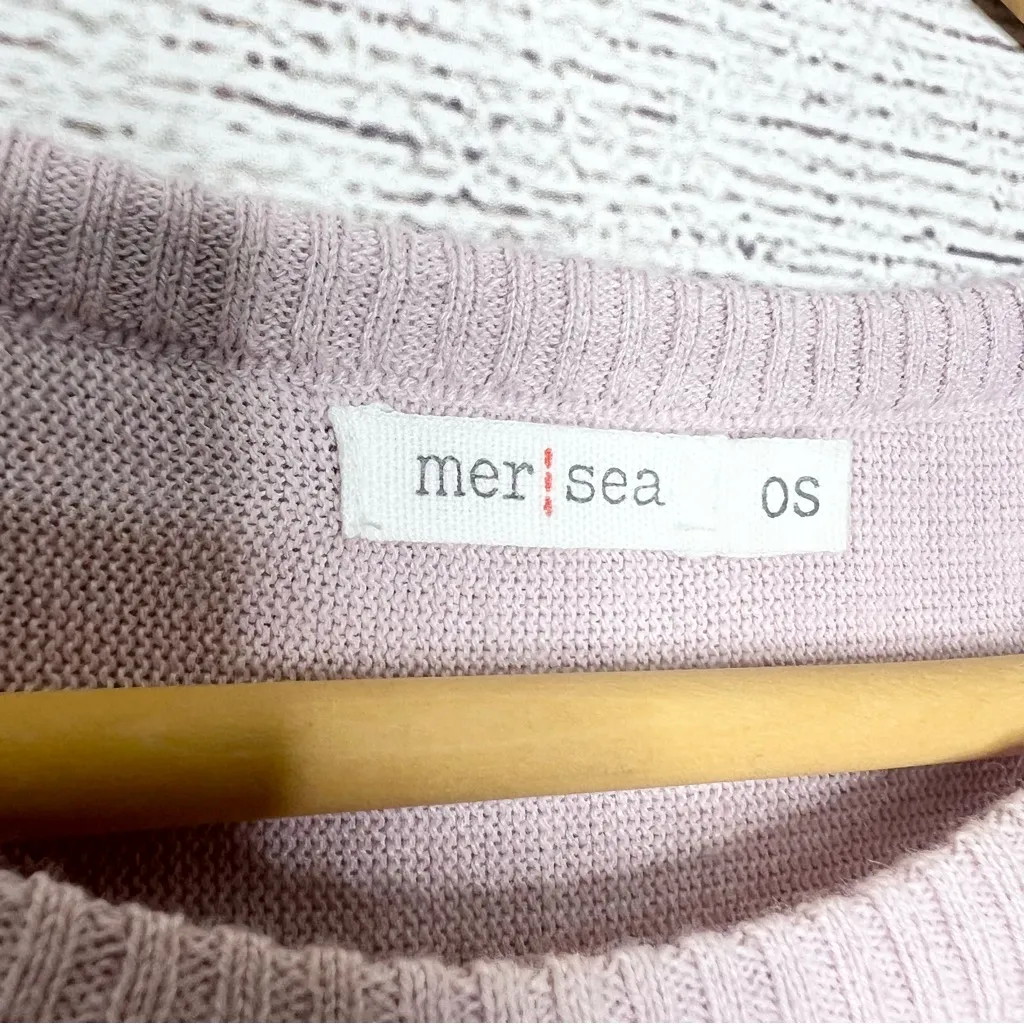 Mersea Catalina Oversized Crew Neck Sweater In Light Pink Dusty Rose One Size Size undefined - Image 9