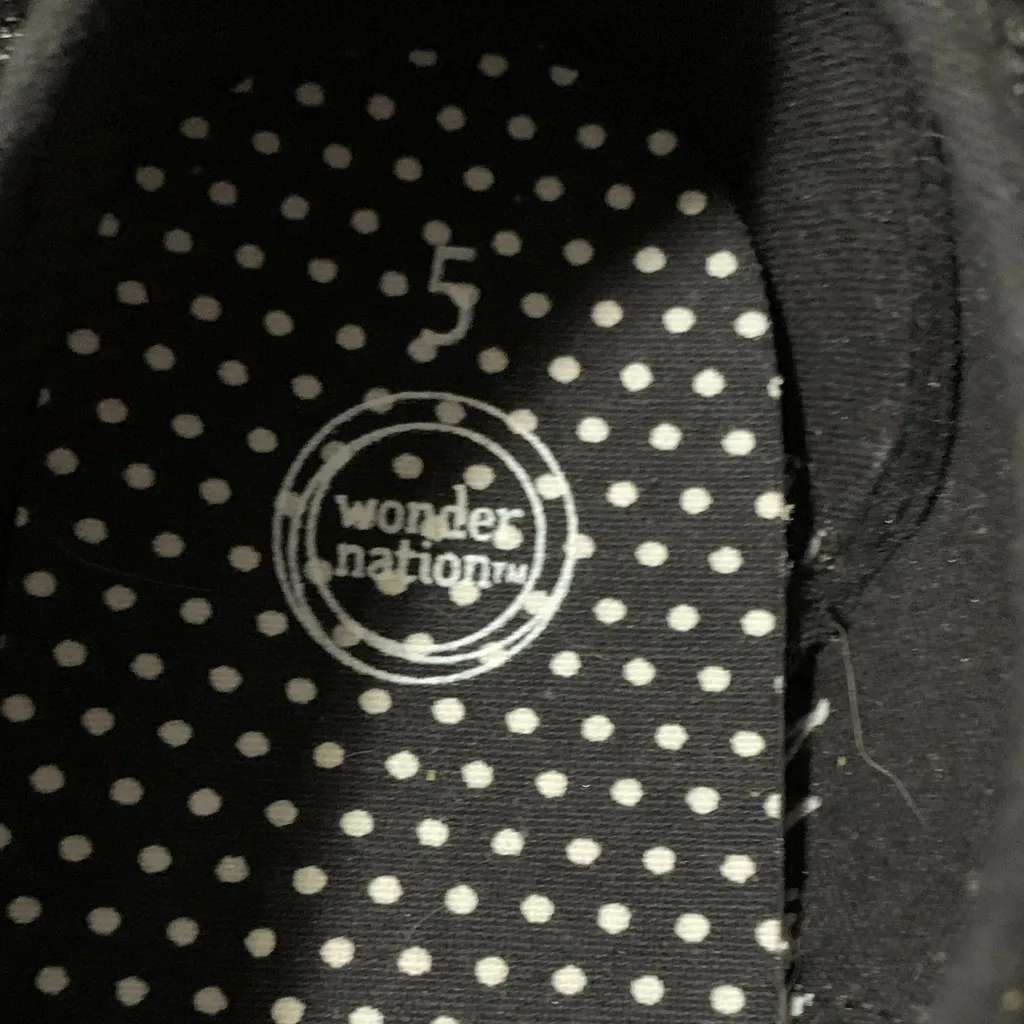 Wonder Nation Black Polka Dot Sneakers - Image 3
