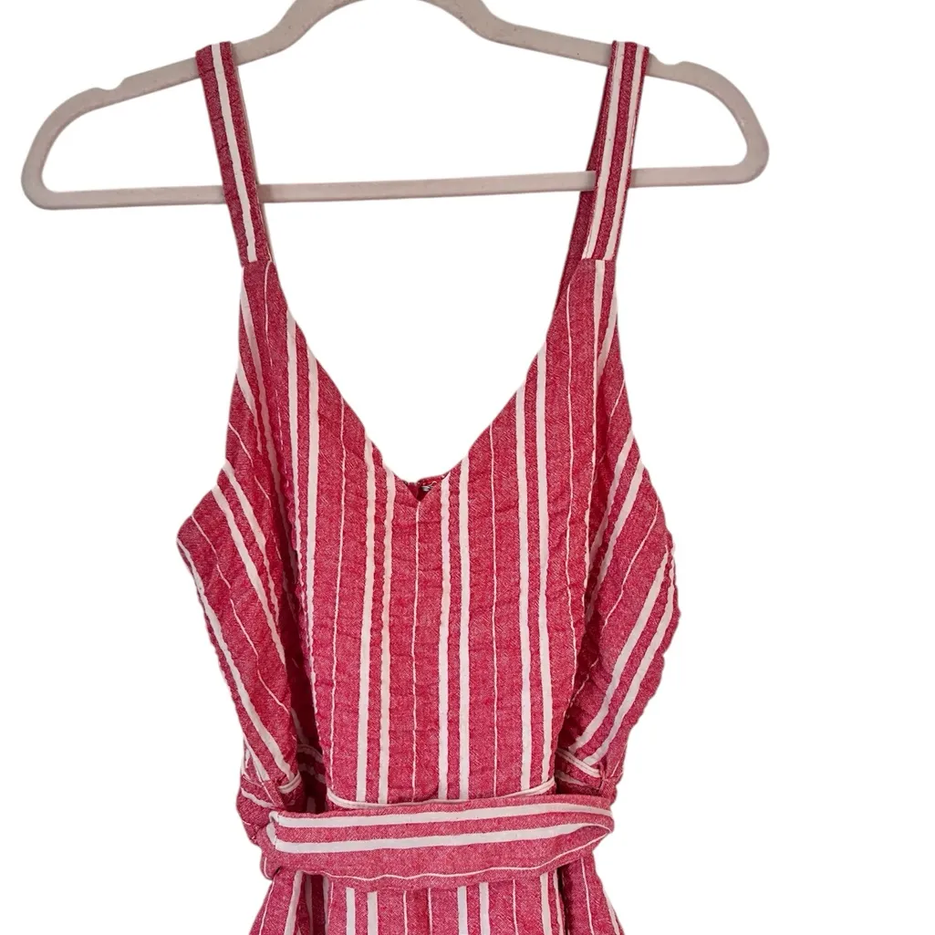 Anthropologie Ett:Wa Red White Striped Jumpsuit Women’s Small‎ Cotton Blend - Image 6