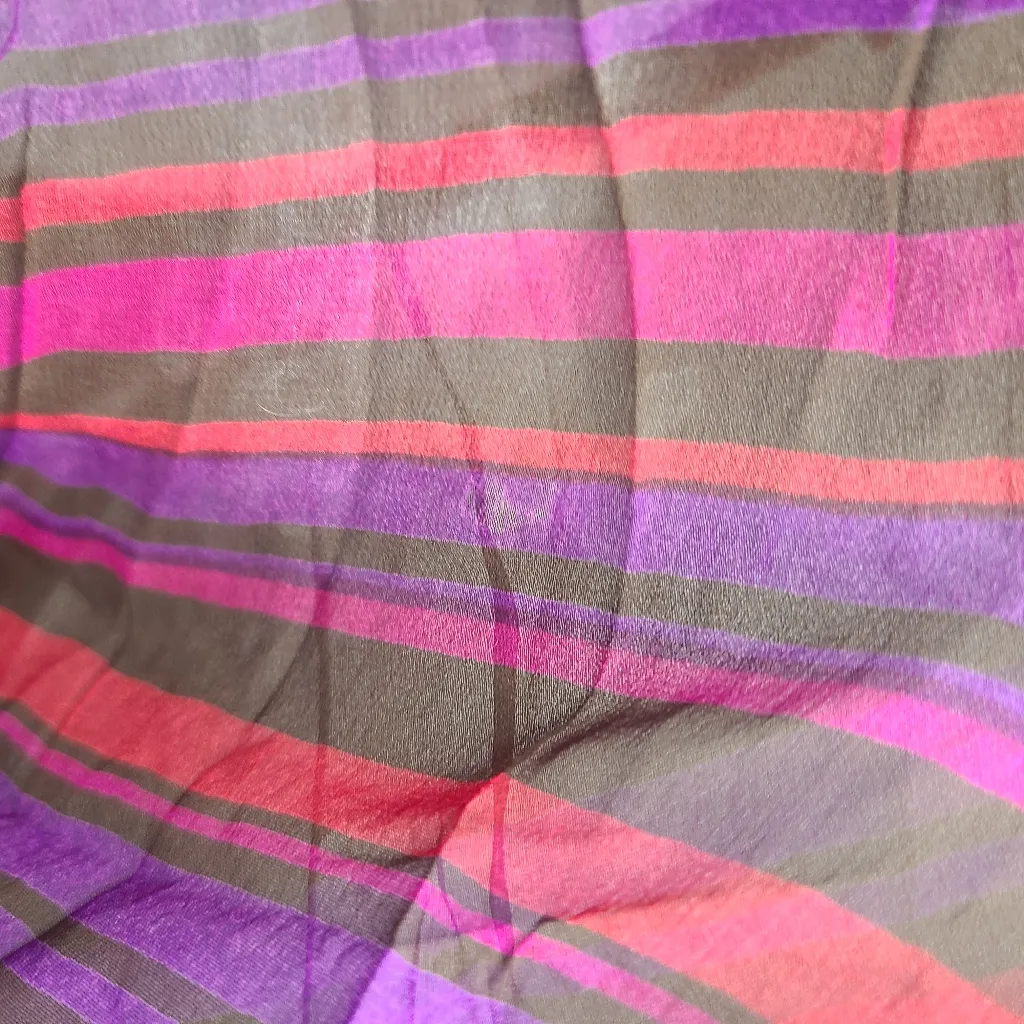 Vtg 60s‎ Mollie Parnis Boutique New York Silk Paisley Chiffon Pleated Maxi Dress Purple Size undefined - Image 11