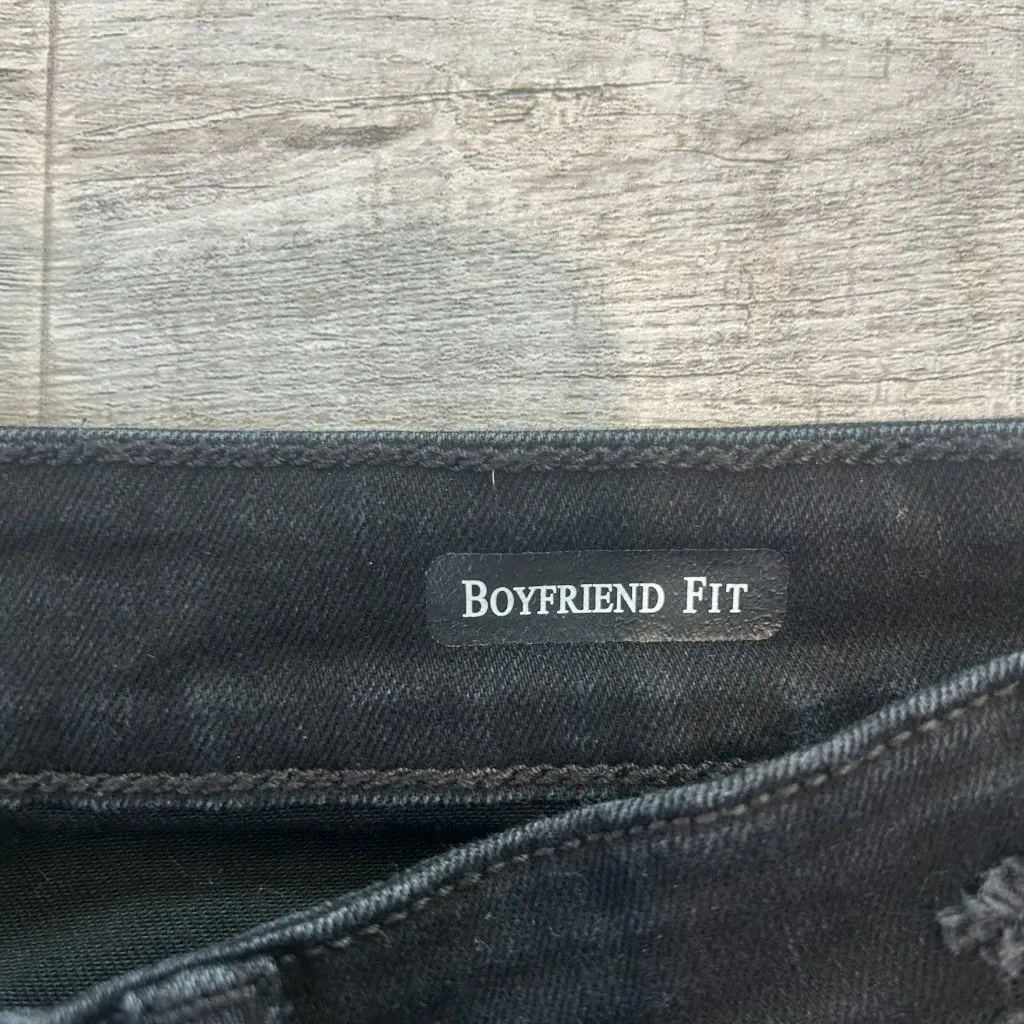 Judy Blue Black Boyfriend Fit Distressed Jeans S11 - Image 3