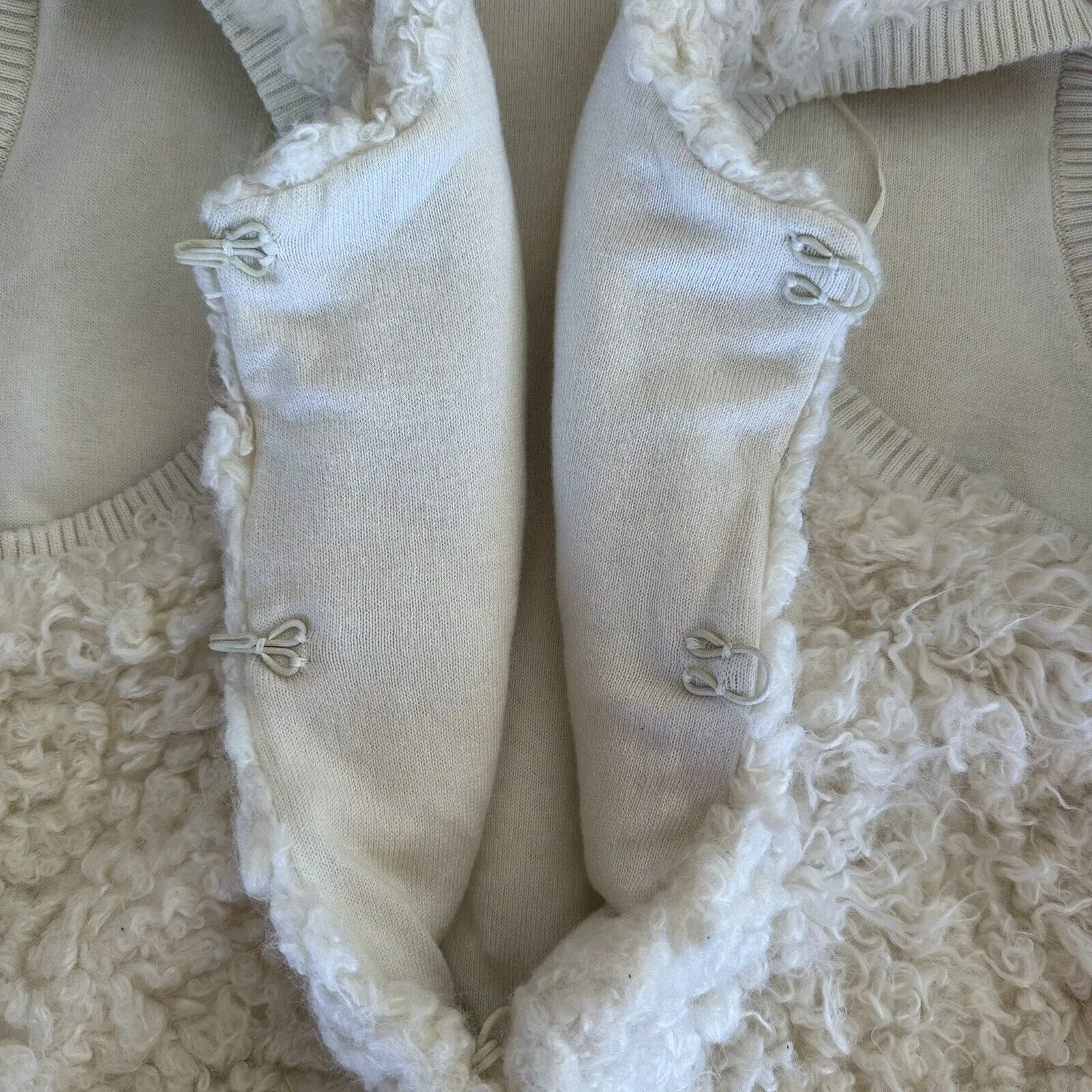 MICHAEL Michael Kors Furry Cream Vest Large - Image 5