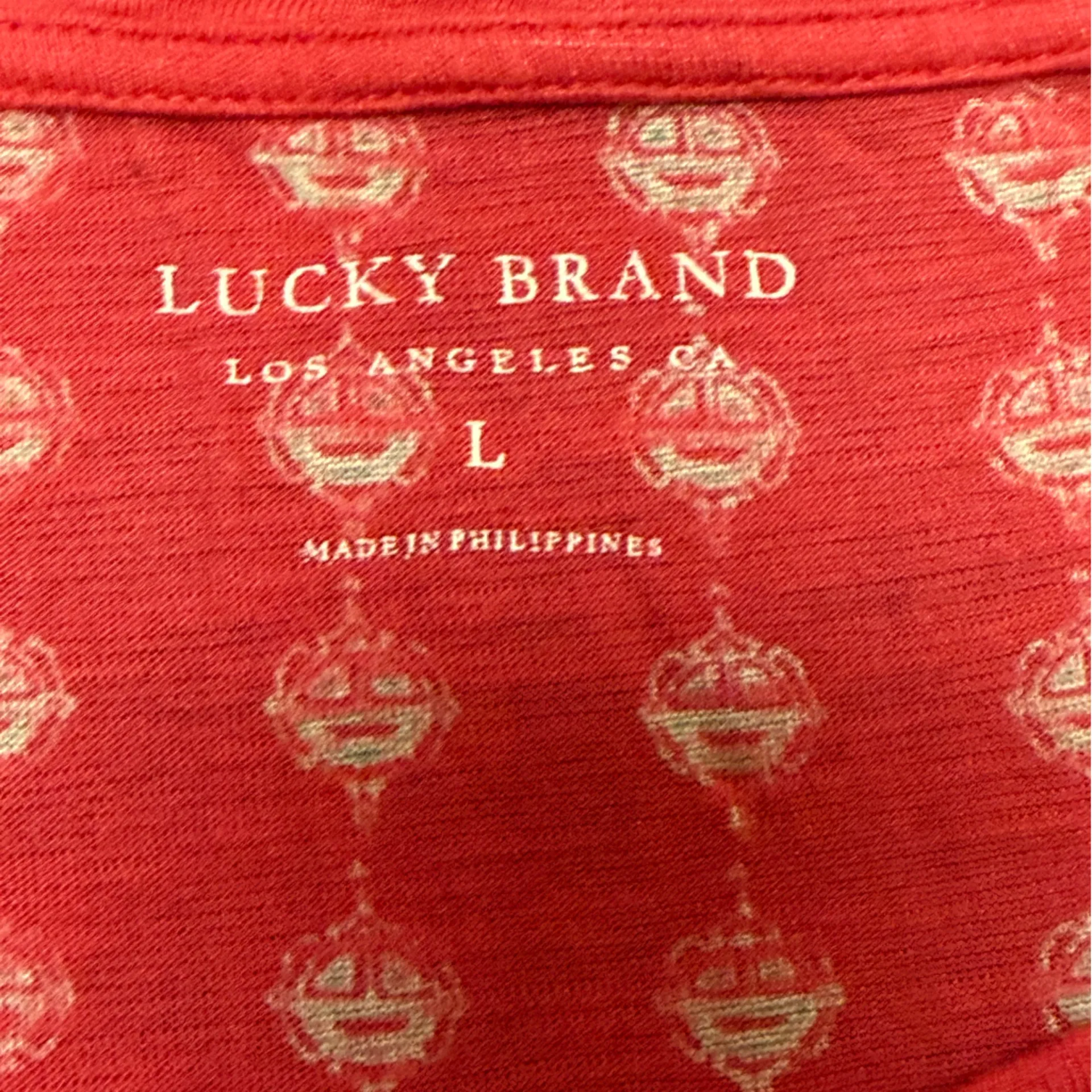 Lucky Brand Persian Carpet Tee -  Red - Size Large - Image 5