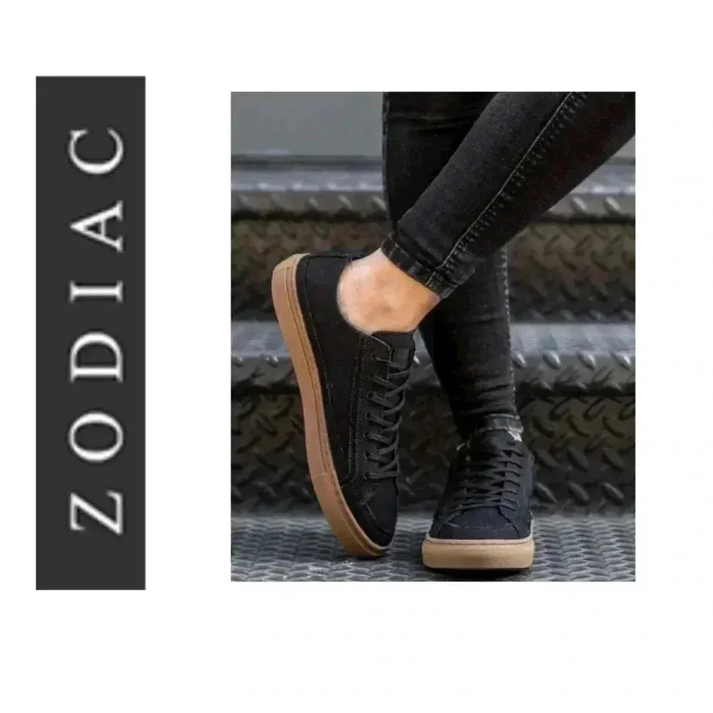 🆕 Zodiac Womens Ella Canvas Lifestyle Casual and Fashion Sneakers Black 8🆕 - Image 2