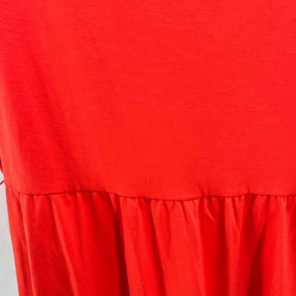 Old navy tank jersey knit dress red orange XL summer spring work casual vacation - Image 2