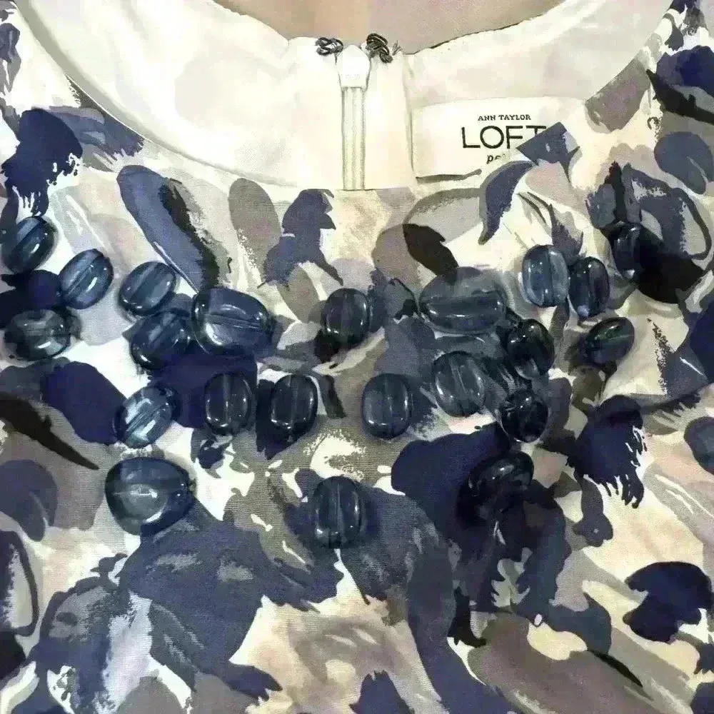 Women’s Blue floral Ann Taylor Loft Dress - Image 2