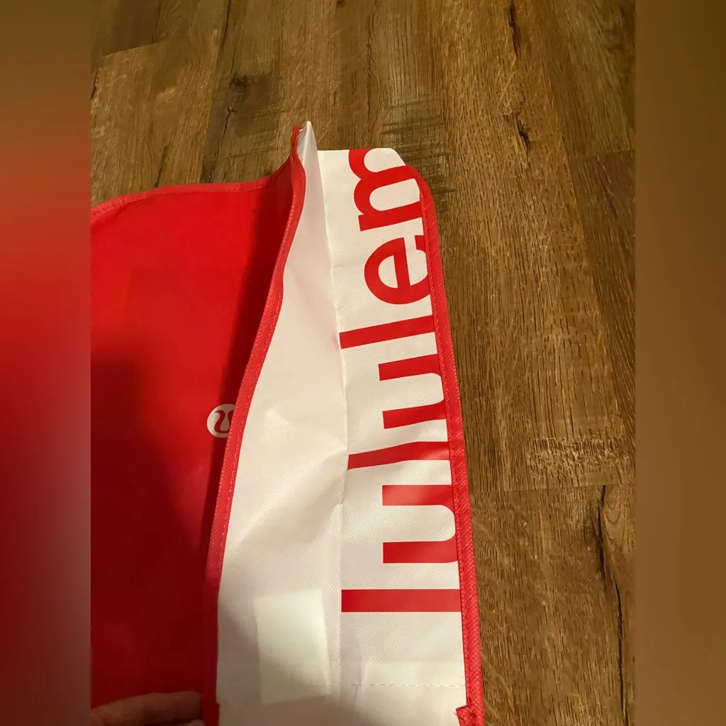 Lululemon Reusable Tote Carryall Handbag (Red) - Image 4