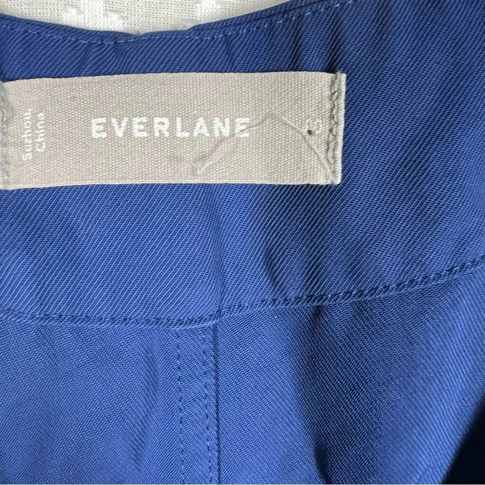 Everlane‎ Dark Blue Goweave Midi Wrap Dress - Image 3