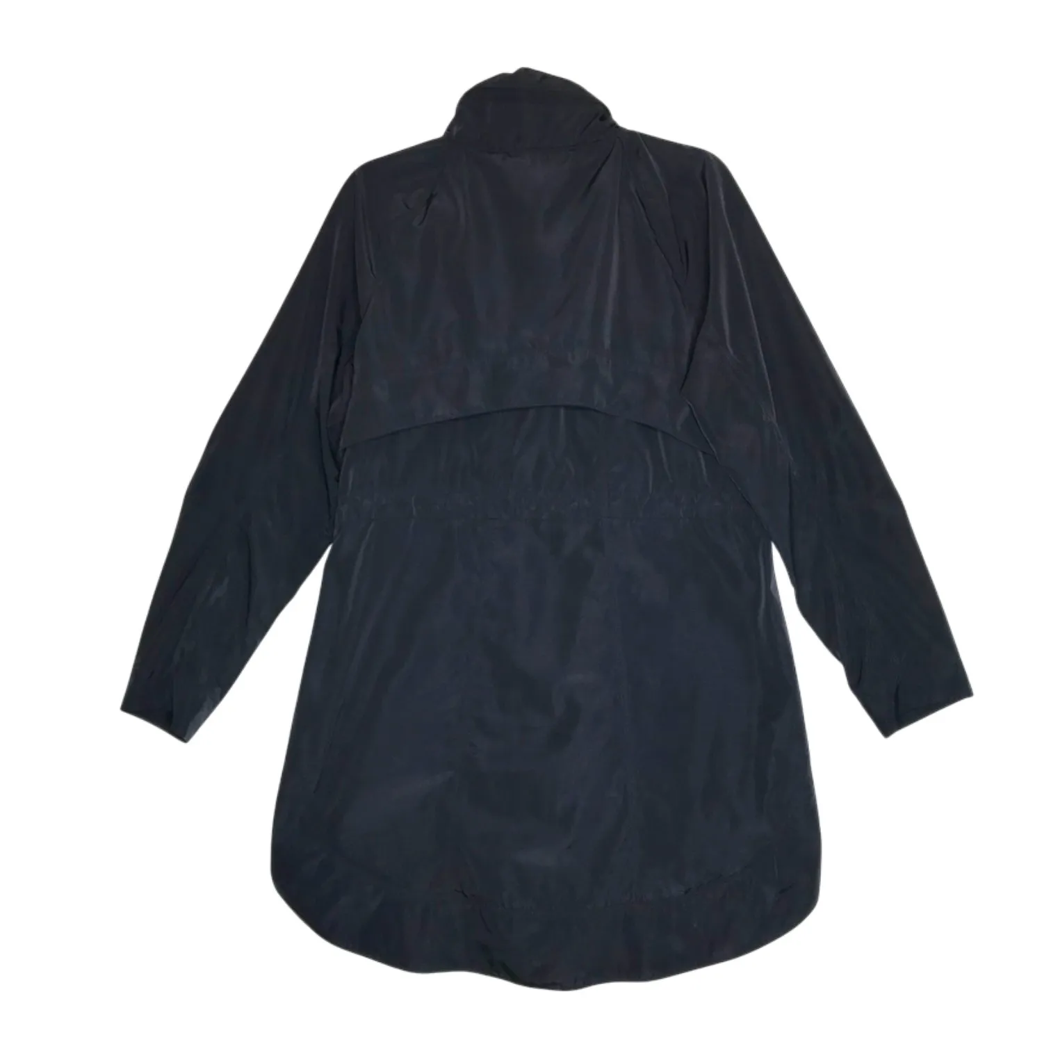 ATHLETA Hooded Rain Jacket Women M Black Drawstring Packable Everyday Travel EUC - Image 4