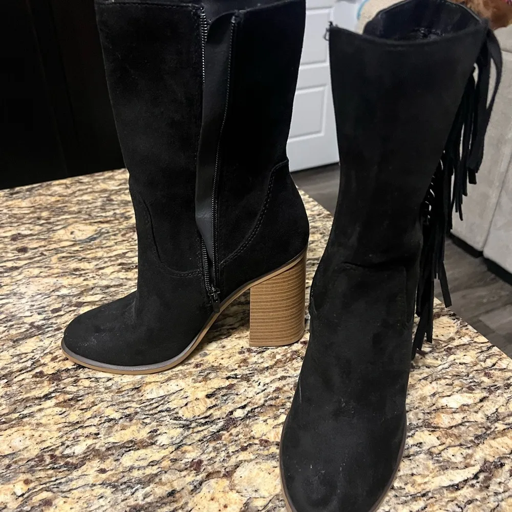 Fringe Heeled Boots - Image 2