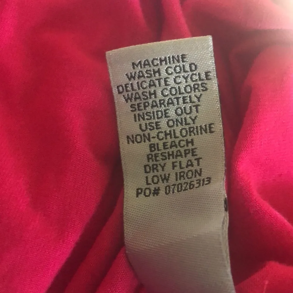 Catherine’s Plus Sz. 1X Tropical Hot Pink Fern Tunic Top Layered Look Blouse - Image 8