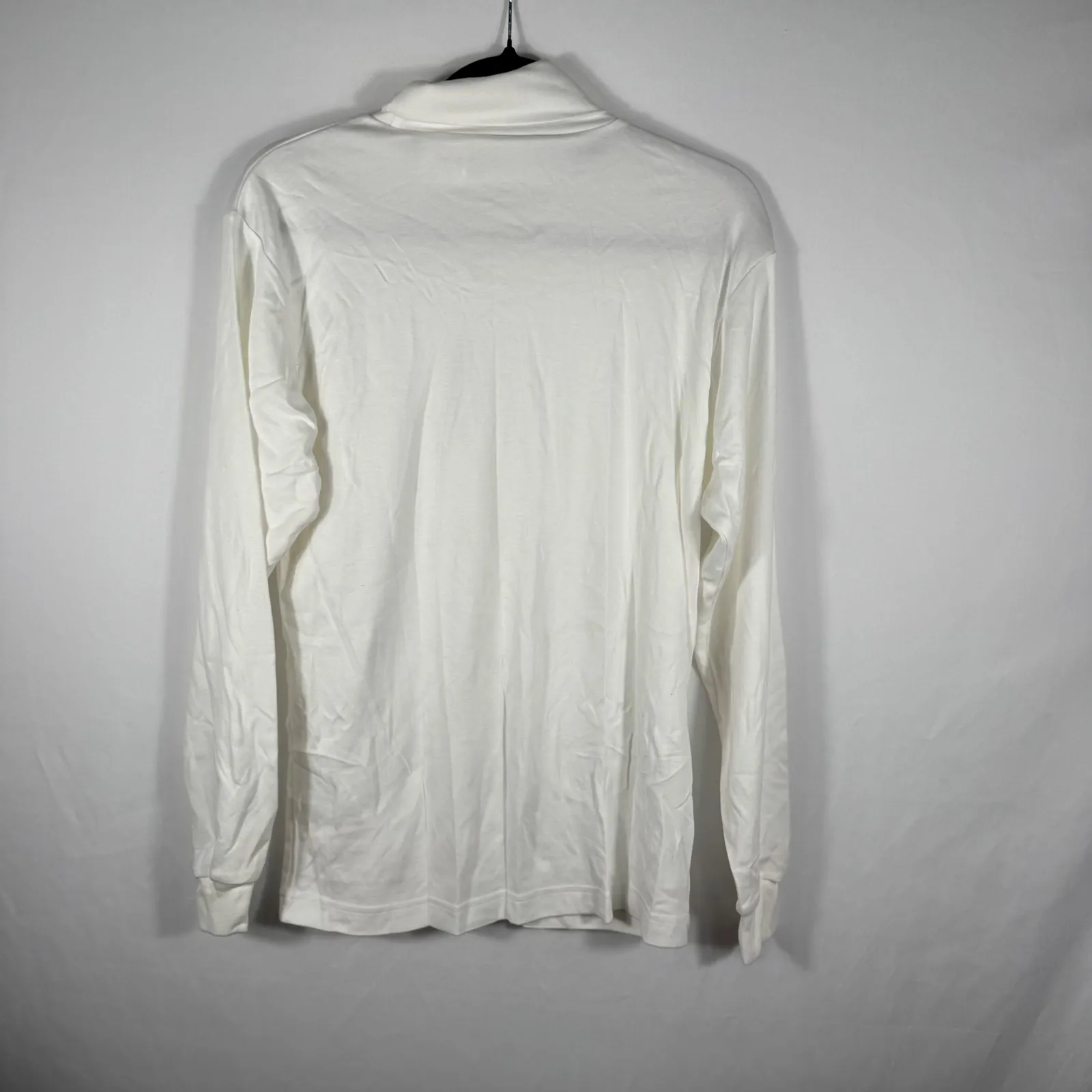 PBJ Sport White Mock Neck Long Sleeve Shirt Heart Flower Embroidery Medium - Image 6