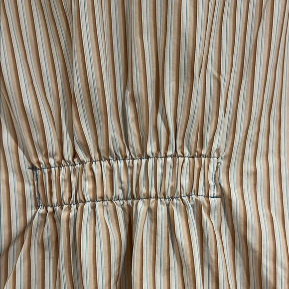 Tailorbyrd Cream and Tan‎ Button Down Shirt with Short Sleeves Tan Size L - Image 5