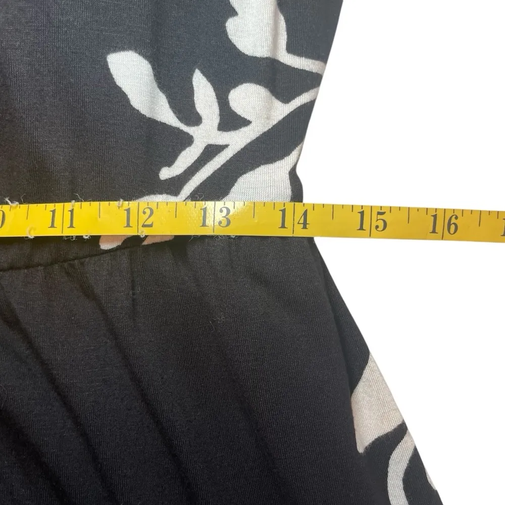 Soma‎ Soft Jersey Off The Shoulder Midi Bra Dress Black White Floral XS/SM EUC - Image 11