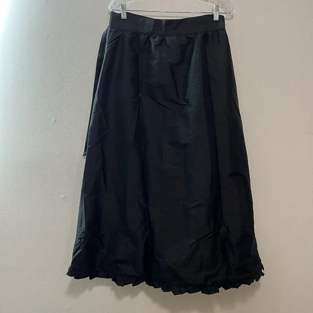 Beau & Ro Fete Collection Waverly Wrap Ruffle Skirt Black Taffeta Size‎ Small - Image 7