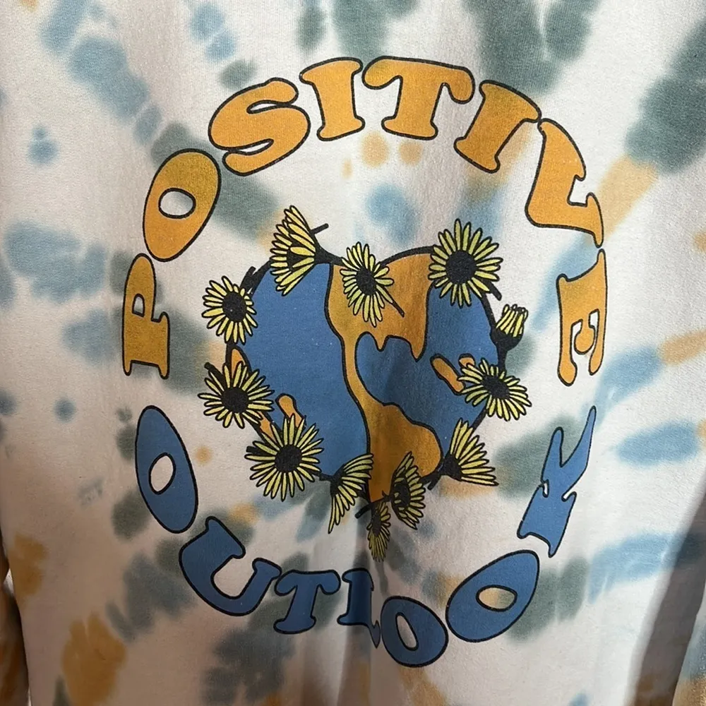 Urban Outfitters Positive Outlook Tie Dye Sweatshirt Size L/XL - Image 5
