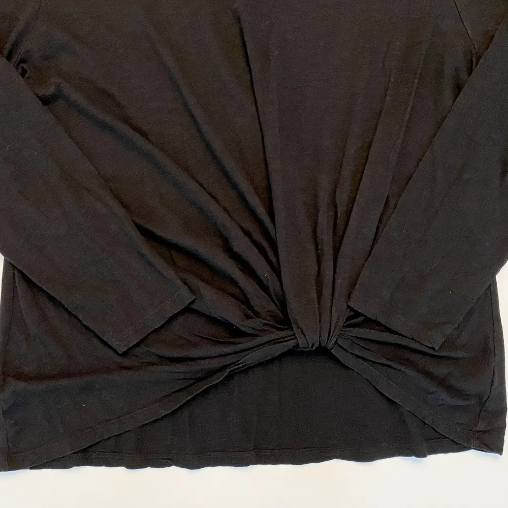 BP Nordstrom Twist Black Long Sleeve T-shirt Sz XXL Simple Basic Minimalist - Image 2