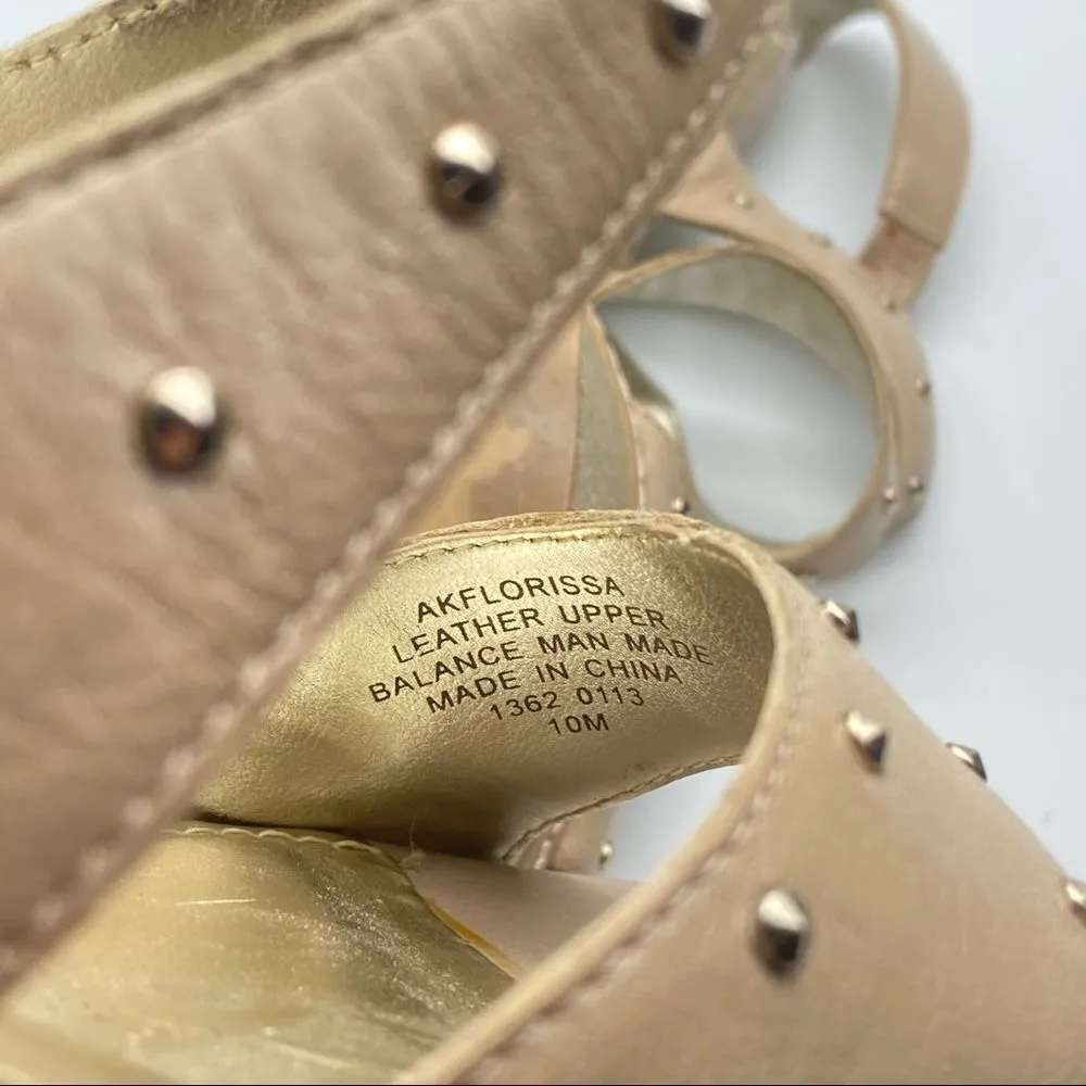 Anne Klein Florissa Leather Platform Sandals Heels‎ - Image 10