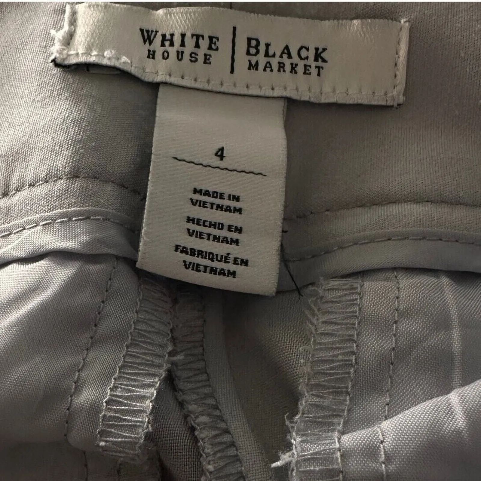 White House Black Market Pants Size 4 Women's Gray‎ Soft Slim Fit Ankle Stretch - Image 3