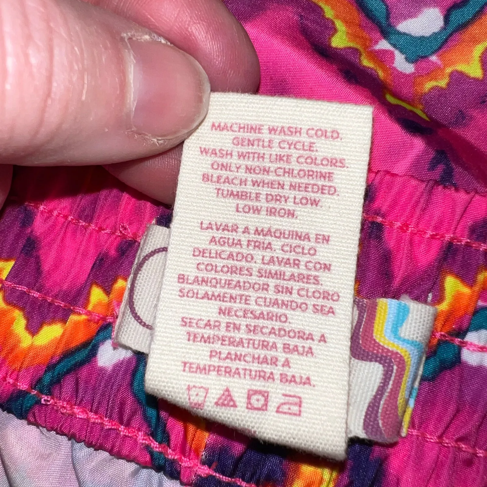 OP Womens Swim Shorts Colorful Lightweight Pink White Black Orange Large 11 13 - Image 4