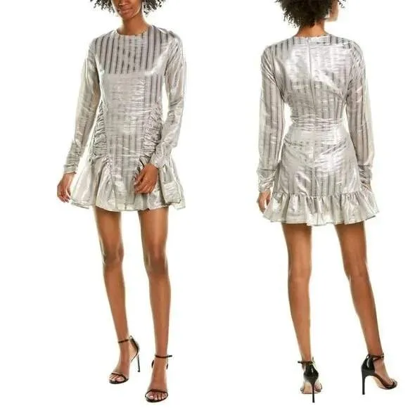 Atoir Walk Me Home Cocktail Dress Size Medium New with‎ Tags Silver - Image 2